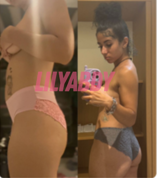 Avant après développement des fesses et des hanches chez une femme grâce à la routine Lilyabdy