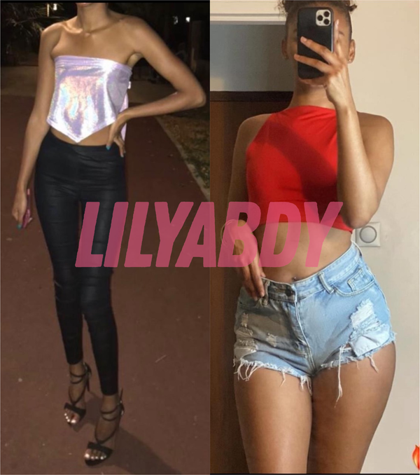 Avant après prise de poids femme avec développement des hanches et des fesses grâce à la routine Lilyabdy