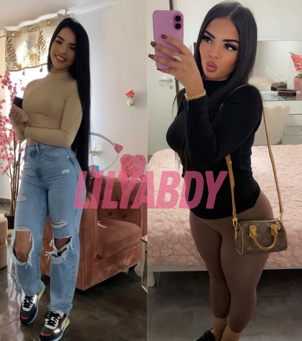 Avant après femme ayant pris du poids et développé ses formes naturellement avec Lilyabdy
