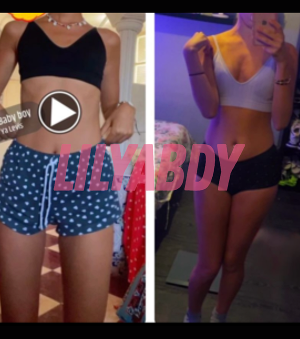 Avant après prise de poids naturelle femme avec développement de la silhouette grâce à Lilyabdy