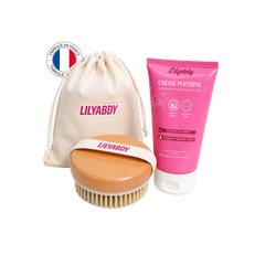 crème volume et fermeté poitrine avec brosse préparatrice pour améliorer le galbe de la poitrine