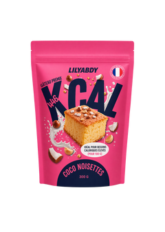 préparation gâteau hypercalorique coco noisette 446 kcal pour prise de poids et apport calorique rapide